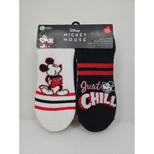 Disney Mickey Mouse Super No Show Socks NEW 10 pack Women's Size 4 - 10